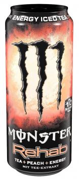 Monster Energy Rehab Peach 500ml Tea Extrakt+Peach+Energy (DPG Einwegpfand/Pfand